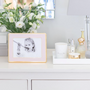 Homewear - Pale Pink Enamel & Gold Curve Frame - ADDISON ROSS