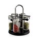 Ustensiles de cuisine - Porte-épices rotatif en chrome et verre CC70096  - ANDREA HOUSE
