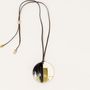 Jewelry - Marbled horn pendant with off-white lacquer and brass - L'INDOCHINEUR PARIS HANOI