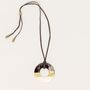 Bijoux - Marbled horn pendant with off-white lacquer and brass - L'INDOCHINEUR PARIS HANOI