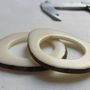 Artistic hardware - Flat "ring" in Taguanut- vegatal ivory - TIERRATAGUA & CREATIERRA