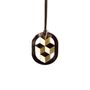 Bijoux - Marbled horn pendant with off-white lacquer and brass - L'INDOCHINEUR PARIS HANOI