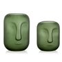 Vases - Face matt green glass vase CR70134 - ANDREA HOUSE