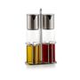 Ustensiles de cuisine - Kit huile et vinaigre en verre avec support chromé MS70218 - ANDREA HOUSE