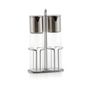 Kitchen utensils - Glass oil & vinegar set w/ chrome stand MS70218 - ANDREA HOUSE