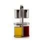 Kitchen utensils - Glass oil & vinegar set w/ chrome stand MS70219 - ANDREA HOUSE