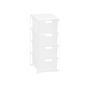 Shelves - White 4-drawers storage cart OR70184 - ANDREA HOUSE