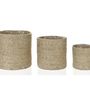 Caskets and boxes - Set of 3 natural jute planters AX18069 - ANDREA HOUSE