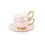 Tasses et mugs - Petite Stripe Tasse à thé et soucoupe à fard à joues - Lot de 2 - CRISTINA RE