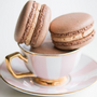 Mugs - Petite Stripe Tea Cup and Blush Saucer, Set of 2 - CRISTINA RE
