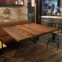 Dining Tables - Star base with “upcycling wooden”  top - LIVING MEDITERANEO