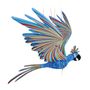 Other wall decoration - macaw hyacinth - handmade bird flying wood mobile from fair trade - FAIR MOMS