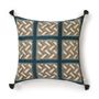 Fabric cushions - Tisser & Deep Blue - AADYAM HANDWOVEN
