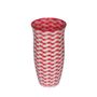 Decorative objects - White on Red River Flower Vase MED - SYNCHROPAINT