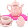 Children's games - PORCELAIN TEA SET IN CASE: PINK - ULYSSE COULEURS D'ENFANCE