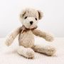 Soft toy - Small teddy  Ditsy - Sustainable soft toys, hand knitted and fair trade  - KENANA KNITTERS