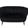 Armchairs - Couch in velvet - black and gold color - SOCADIS