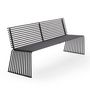Benches for hospitalities & contracts - ZEROQUINDICI.015 BENCH WITH BACKREST - URBANTIME
