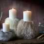 Design objects - Candle cover  & champagne cooler of tibetian lamb - QULT DESIGN GMBH