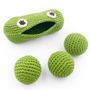 Toys - PIA MINI GREEN PEAS - BABY RATTLE 100% ORGANIC COTON - MYUM - THE VEGGY TOYS