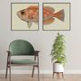 Poster - Poster Half Fish, Spotted Orange Left. - THE DYBDAHL CO.