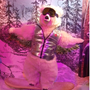 Christmas garlands and baubles -  ANIMATED WHITE  & BROWN BEARS LÉON AND LÉO SKIING - - ATELIER MT - ANIMATE FACTORY