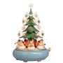 Christmas garlands and baubles - Music Box with Angels sitting under the Tree, with 36-tone Musical Movement - WENDT & KUEHN