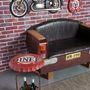 Coffee tables - Vintage style side table with space for bottles - SOCADIS