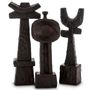 Sculptures, statuettes et miniatures - Khada Sculpture Totem décorative sculptée à la main - EGG DESIGNS