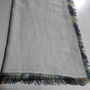 Scarves - grey felted scarf with coloured fringes - PATRIZIA D.