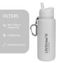 Travel accessories - Stainles Steel Bottle with water filter, insulated, 0.7L , white - LIFESTRAW®