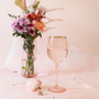 Cadeaux - Verre à vin en cristal rose - Lot de 2 - CRISTINA RE