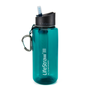 Travel accessories - Bottle with water filter 1L, BPA-free plastic, dark teal - LIFESTRAW®