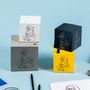 Cadeaux - Cube de papier illustré d'artiste - 7.5X7.5 cm - PULP SHOP