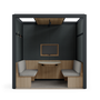 Solutions acoustiques - Salle de réunion ouverte - Cabine acoustique 4 personnes  - ROOM
