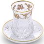 Tea and coffee accessories - SARAY TEA CUP with SAUCER - LALE DEVRI ISTANBUL