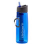 Accessoires de voyage - Gourde 0.65L avec filtre à eau, en plastique sans BPA, bleu - LIFESTRAW®