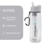 Accessoires de voyage - Gourde 0.65L avec filtre à eau, en plastique sans BPA, transparent - LIFESTRAW®