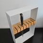 Kitchen utensils - Knife block NIO | Knife holder / Knife stand made of powdercoated steel and solid oak wood, oiled by hand - 3S DESIGN