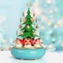 Christmas garlands and baubles - Music Box with Angels sitting under the Tree, with 36-tone Musical Movement - WENDT & KUEHN