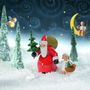 Guirlandes et boules de Noël - Père Noël avec sapin et ange - WENDT & KUEHN