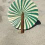 Decorative objects - Fan KEL natural & green M - THE NICE FLEET