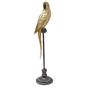 Sculptures, statuettes and miniatures - Parrot on perch golden color - SOCADIS