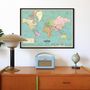 Stationery - Poster Map of the World 2020 style vintage planisphere detailed - PAPPUS ÉDITIONS