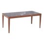 Dining Tables - Timeless Dining Table with Glass or Marble look-alike Tabletop - NORD ARIN