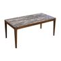 Dining Tables - Timeless Dining Table with Glass or Marble look-alike Tabletop - NORD ARIN