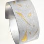 Goldsmithing - WHITE bracelet in Sterling Silver and 24 Carat Gold finishing - CHIARA DE FILIPPIS