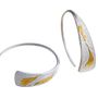 Goldsmithing - WHITE ColletionSemi circle earrings. Sterling Silver and Gold - CHIARA DE FILIPPIS
