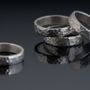 Goldsmithing - TEXTURES hammered rings in Sterling Silver - CHIARA DE FILIPPIS