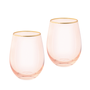 Cadeaux - Flûte à Champagne Cristal Rose Lot de 2 - CRISTINA RE